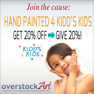 overstockArt.com Partners with the Kidd’s Kids Foundation for a Charitable Give & Get Art Event