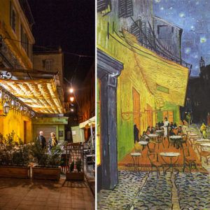 Vincent Van Gogh’s Cafe Terrace –  Get lost in bright yellows and deep blues